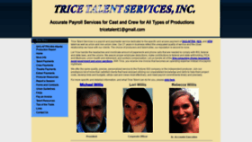 What Tricetalent.com website looked like in 2020 (4 years ago)