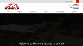 What Tommysusedcars.com website looked like in 2020 (4 years ago)