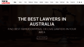 What Top10lawyers.com.au website looked like in 2020 (4 years ago)