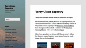 What Terryolsontapestry.com website looked like in 2020 (4 years ago)