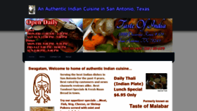 What Tasteofindiasa.com website looked like in 2020 (4 years ago)