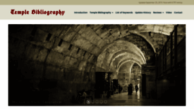 What Templebibliography.com website looked like in 2020 (4 years ago)