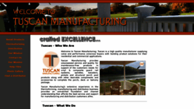 What Tuscanmfg.com website looked like in 2020 (4 years ago)