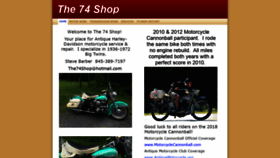 What The74shop.com website looked like in 2020 (4 years ago)