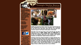 What Triangleshelties.com website looked like in 2020 (4 years ago)