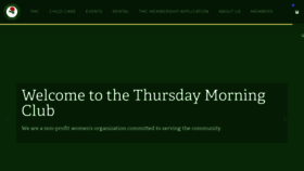 What Thursdaymorningclub.org website looked like in 2020 (4 years ago)