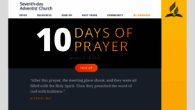 What Tendaysofprayer.org website looked like in 2020 (4 years ago)