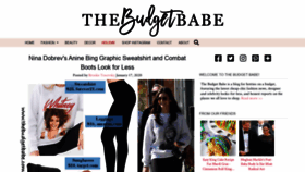 What Thebudgetbabe.com website looked like in 2020 (4 years ago)