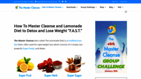 What Themastercleanse.org website looked like in 2020 (6 years ago)