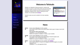 What Texstudio.org website looked like in 2020 (4 years ago)