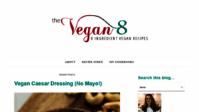 What Thevegan8.com website looked like in 2020 (4 years ago)
