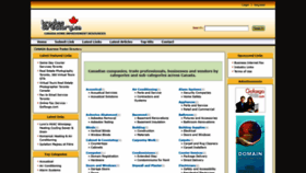 What Tradesdirectory.ca website looked like in 2020 (4 years ago)
