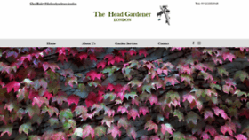 What Theheadgardener.london website looked like in 2020 (4 years ago)