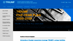 What Triumf.ca website looked like in 2020 (4 years ago)