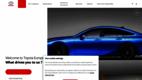 What Toyota.eu website looked like in 2020 (4 years ago)