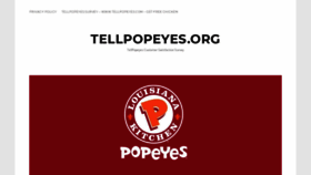 What Tellpopeyes.org website looked like in 2020 (4 years ago)