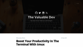 What Thevaluable.dev website looked like in 2020 (4 years ago)