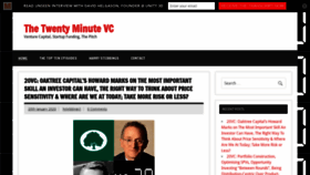 What Thetwentyminutevc.com website looked like in 2020 (4 years ago)