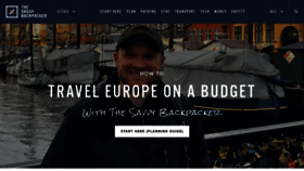What Thesavvybackpacker.com website looked like in 2020 (4 years ago)