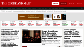 What Theglobeandmail.ca website looked like in 2020 (4 years ago)