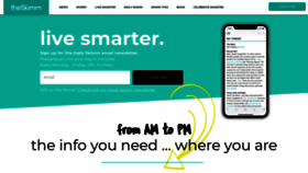 What Theskimm.com website looked like in 2020 (4 years ago)