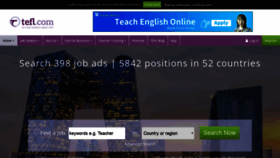 What Tefl.com website looked like in 2020 (4 years ago)