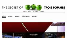 What Troispommes.ch website looked like in 2020 (4 years ago)