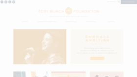 What Toryburchfoundation.org website looked like in 2020 (4 years ago)