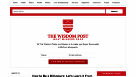 What Thewisdompost.com website looked like in 2020 (4 years ago)