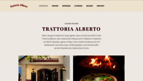 What Trattoria-alberto.de website looked like in 2020 (4 years ago)