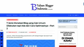What Tulisanbloggerindonesia.com website looked like in 2020 (4 years ago)