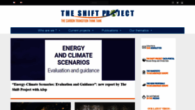 What Theshiftproject.org website looked like in 2020 (4 years ago)