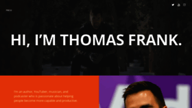 What Thomasjfrank.com website looked like in 2020 (4 years ago)