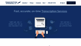 What Transcriptionoutsourcing.net website looked like in 2020 (4 years ago)