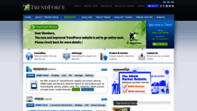 What Trendforce.com website looked like in 2020 (4 years ago)