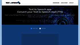 What Text-to-speech.app website looked like in 2020 (5 years ago)