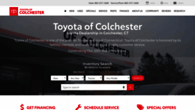 What Toyotaofcolchester.com website looked like in 2020 (4 years ago)