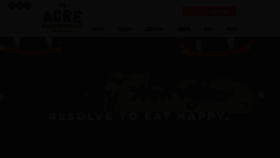 What Theacrerestaurant.com website looked like in 2020 (4 years ago)