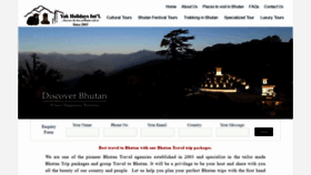 What Traveltobhutan.travel website looked like in 2020 (4 years ago)