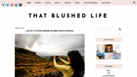 What Thatblushedlife.com website looked like in 2020 (4 years ago)