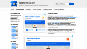 What Telefonospam.com website looked like in 2020 (4 years ago)