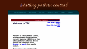 What Tattingpatterncentral.com website looked like in 2020 (4 years ago)