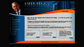 What Tarek-heggy.com website looked like in 2020 (4 years ago)