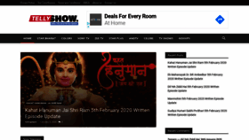What Tellyshowupdates.com website looked like in 2020 (6 years ago)