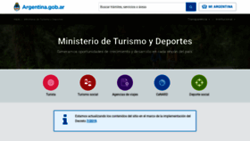 What Turismo.gov.ar website looked like in 2020 (6 years ago)