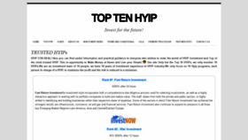 What Top10hyip.net website looked like in 2020 (4 years ago)