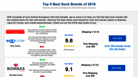 What Top5bestsockcompanies.com website looked like in 2020 (4 years ago)