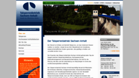 What Talsperren-lsa.de website looked like in 2020 (4 years ago)