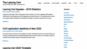 What Theleavingcert.com website looked like in 2020 (4 years ago)