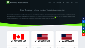 What Temporary-phone-number.com website looked like in 2020 (4 years ago)